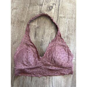 Aerie Lace Halter Bralette - M NWT